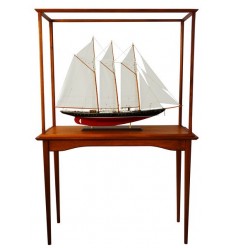 Display case Acrylic with classic mahogany frame and legs