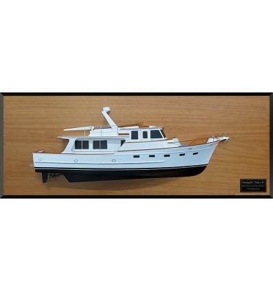 Custom Half Models - - Fleming 53 power boat half model with deck details - Abordage