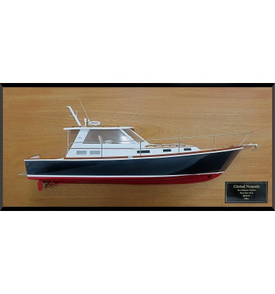 Custom Half Models - - Bruckmann 38 Downeast half model with deck details - Abordage