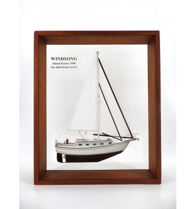 Custom Half Models - Island Packet Yachts - Island Packet 32 framed half model - Abordage