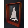Custom Half Models - - Finn Dinghy (4,5 mts) Custom Framed Half Model with sails and mast - Abordage