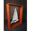 Custom Half Models - - Finn Dinghy (4,5 mts) Custom Framed Half Model with sails and mast - Abordage