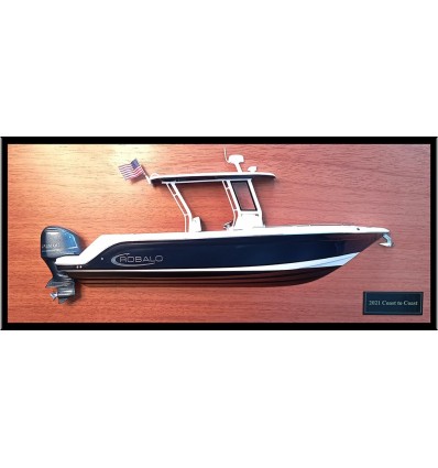 Custom Half Models - - Robalo 272 powerboat custom half model with deck details - Abordage