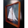 Custom Half Models - - Shamrock III Framed half model - Abordage