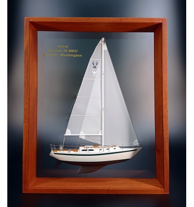 Custom Half Models - Ericson Yachts - Ericson 35 MKII Framed Half Model - Abordage