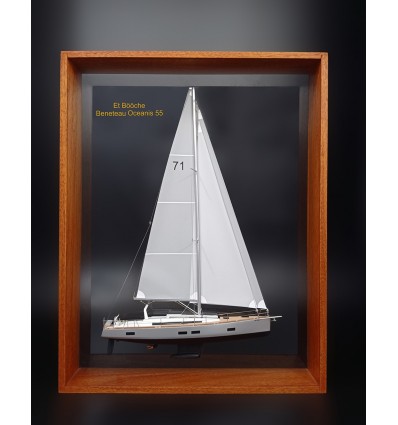 Custom Half Models - Beneteau - Beneteau Oceanis 55 Framed Half Model - Abordage
