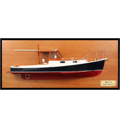 Beal Island 31 custom half model with deck details