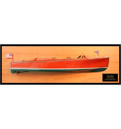 Chris Craft 26' Triple Cockpit Runabout of 1936 custom half model