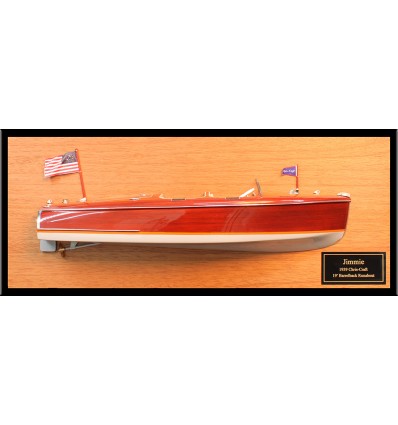 Chris Craft 19’ Double Cockpit Barrelback Runabout - 1939 custom half model with deck details