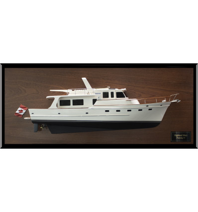 Fleming 55 with Enclosed Flybridge custom half model with deck details replica