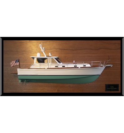 Grand Banks 49 Eastbay custom half model with deck details