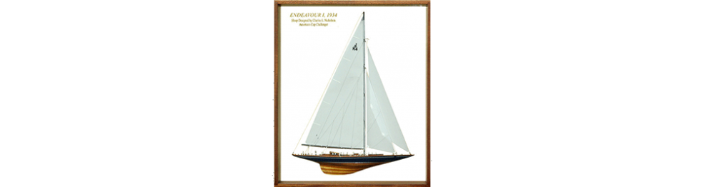 Half models with wooden frame